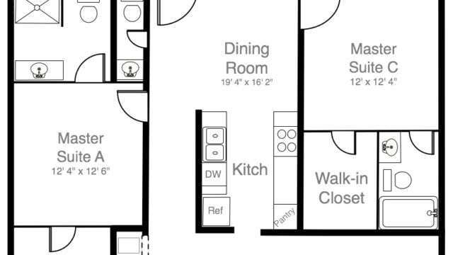 Floor Plan for 1108 N. Clay Floor plan