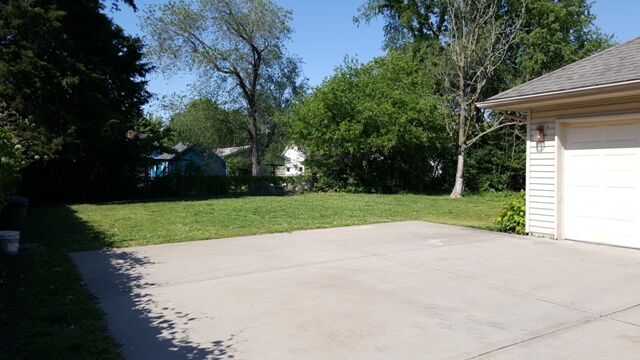 Big, sunny backyard