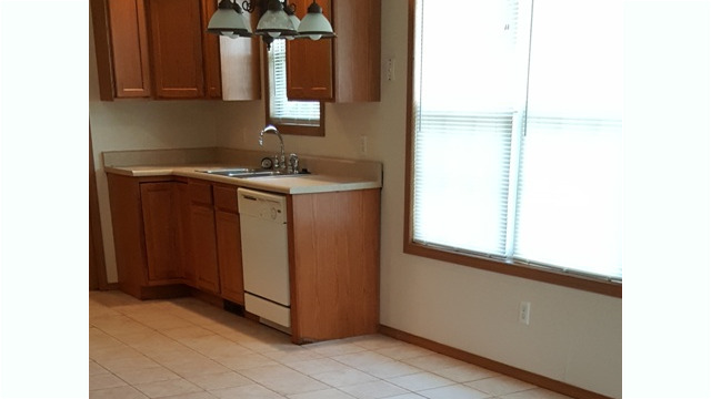 Tile floor and big window for lots of natural light!